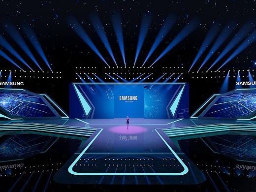 光影交融，科技之舞——三星科技舞美活動發布會舞臺設計解析